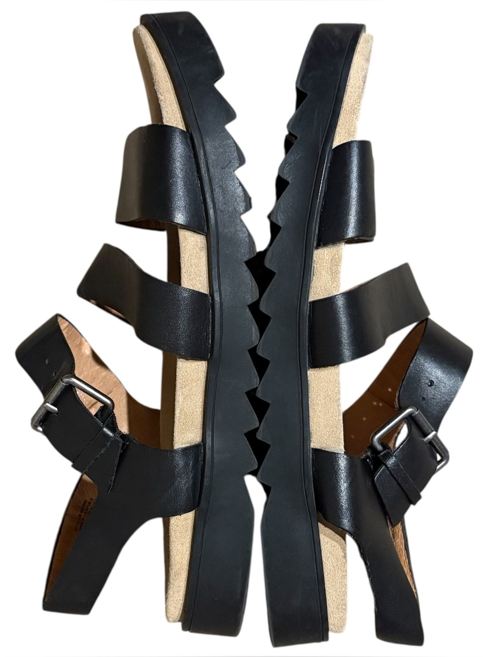 Madewell Addie Strappy Black Sandals Size 8 - Picture 6 of 7